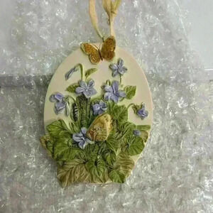 Hallmark 1995 Violets and Butterflies ornament